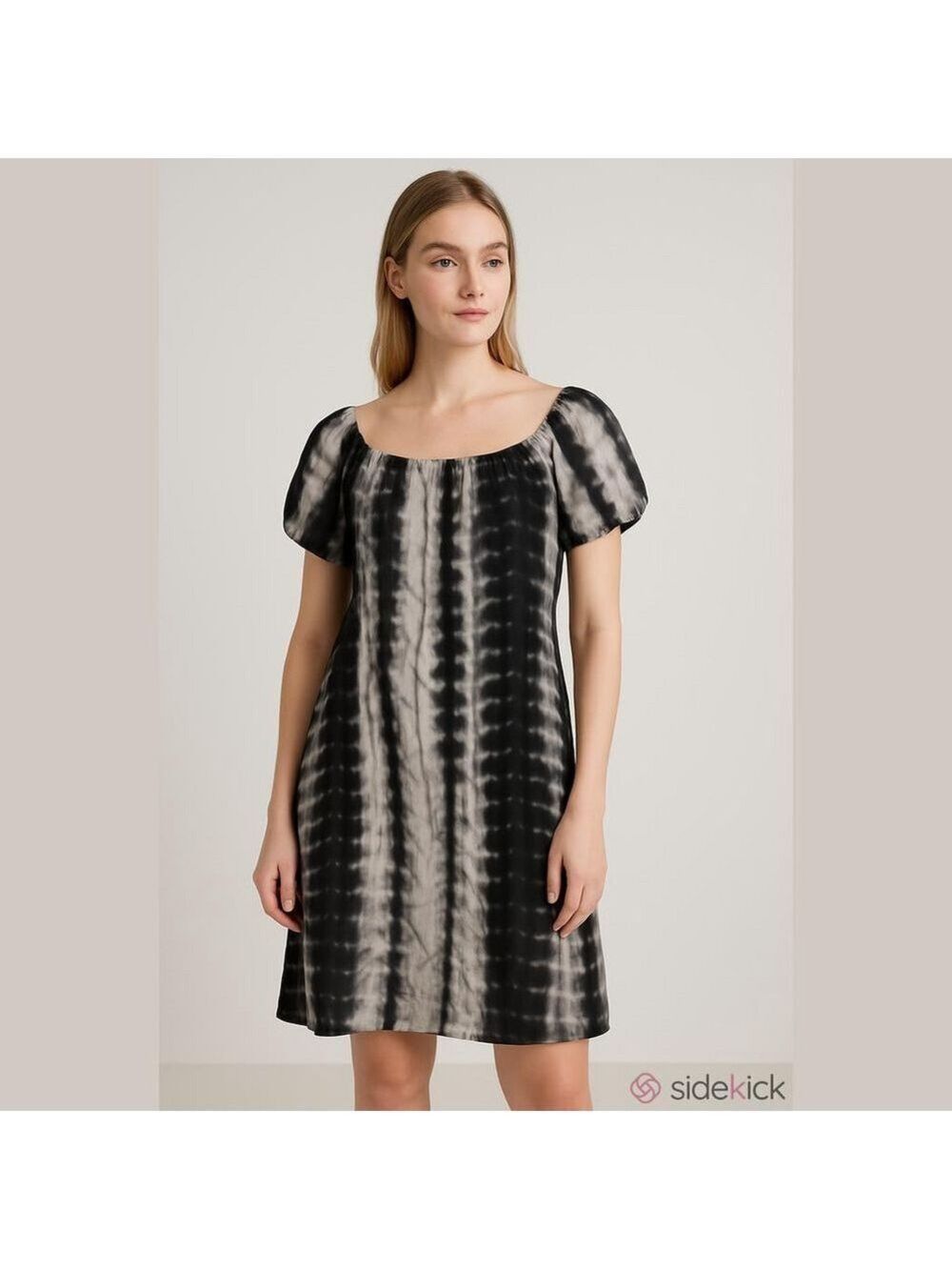 Hearts & Hips Black White Tie Dye Dress Small NWT Skeleton